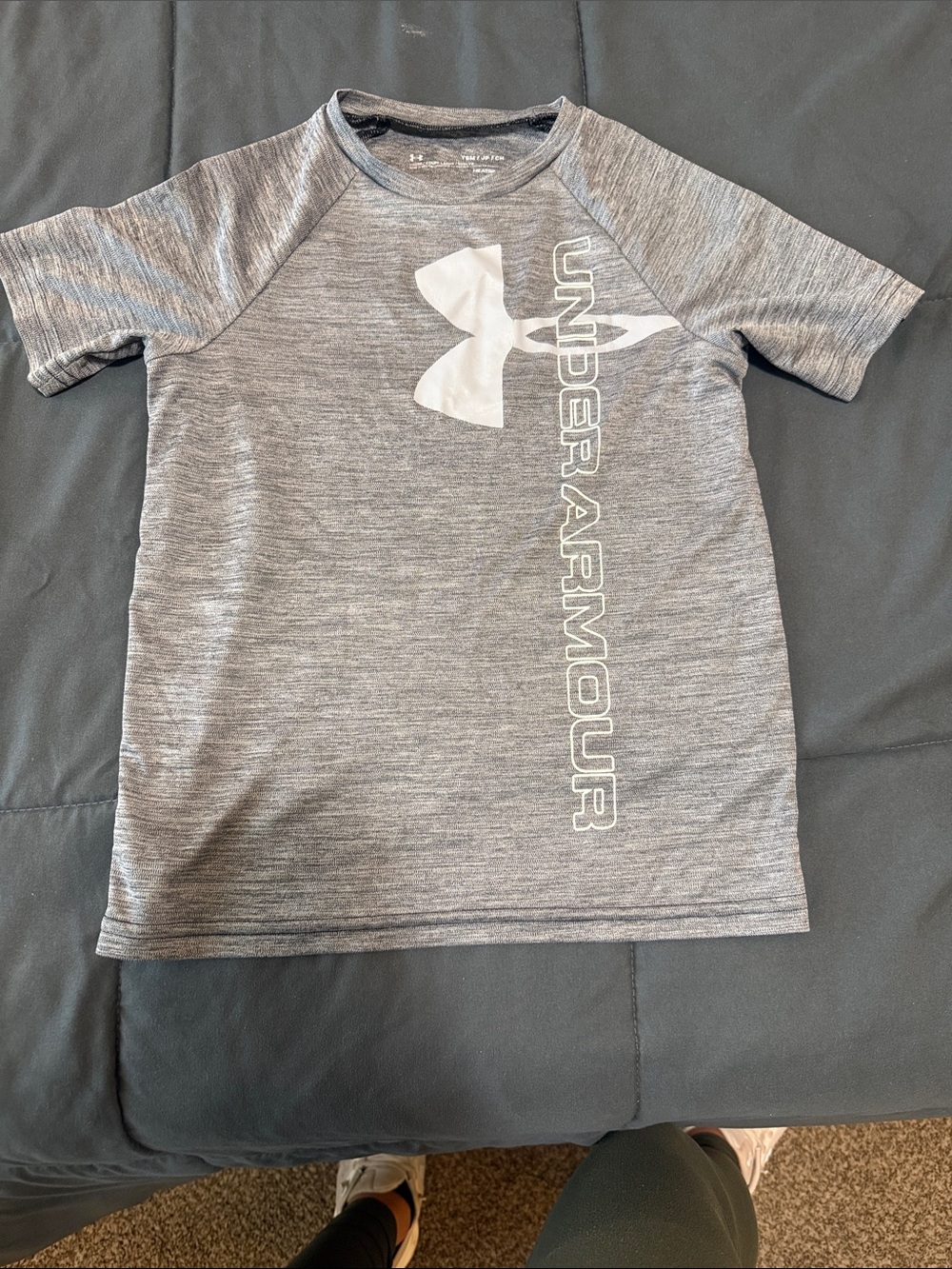 Under Armour Gray Heather Logo Short Sleeve Athletic Tee